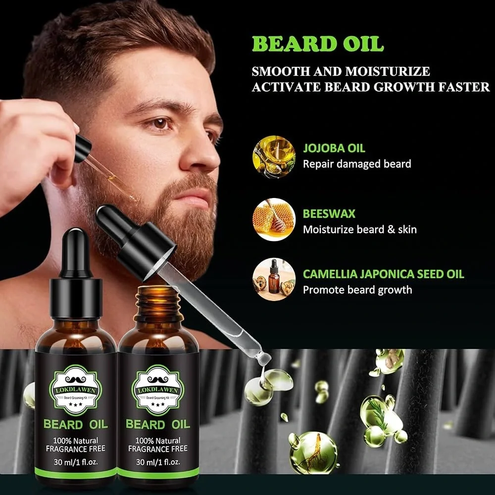 NEW IN BOX: LOKDLAWEN Beard Grooming Kit